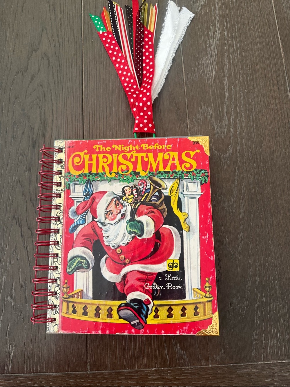 The Night Before Christmas Spiral Journal - Red Holiday Notebook